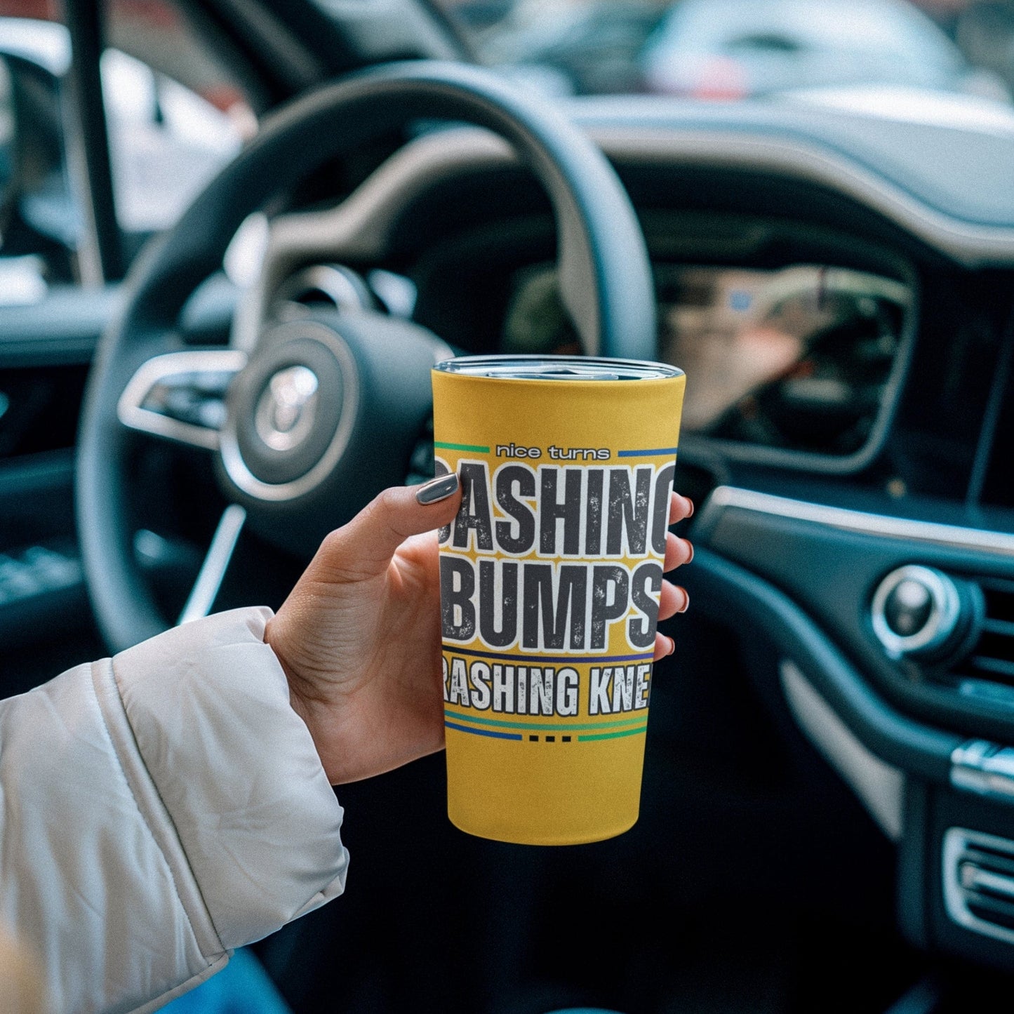 Bashing Bumps, Trashing Knees 20oz Tumbler