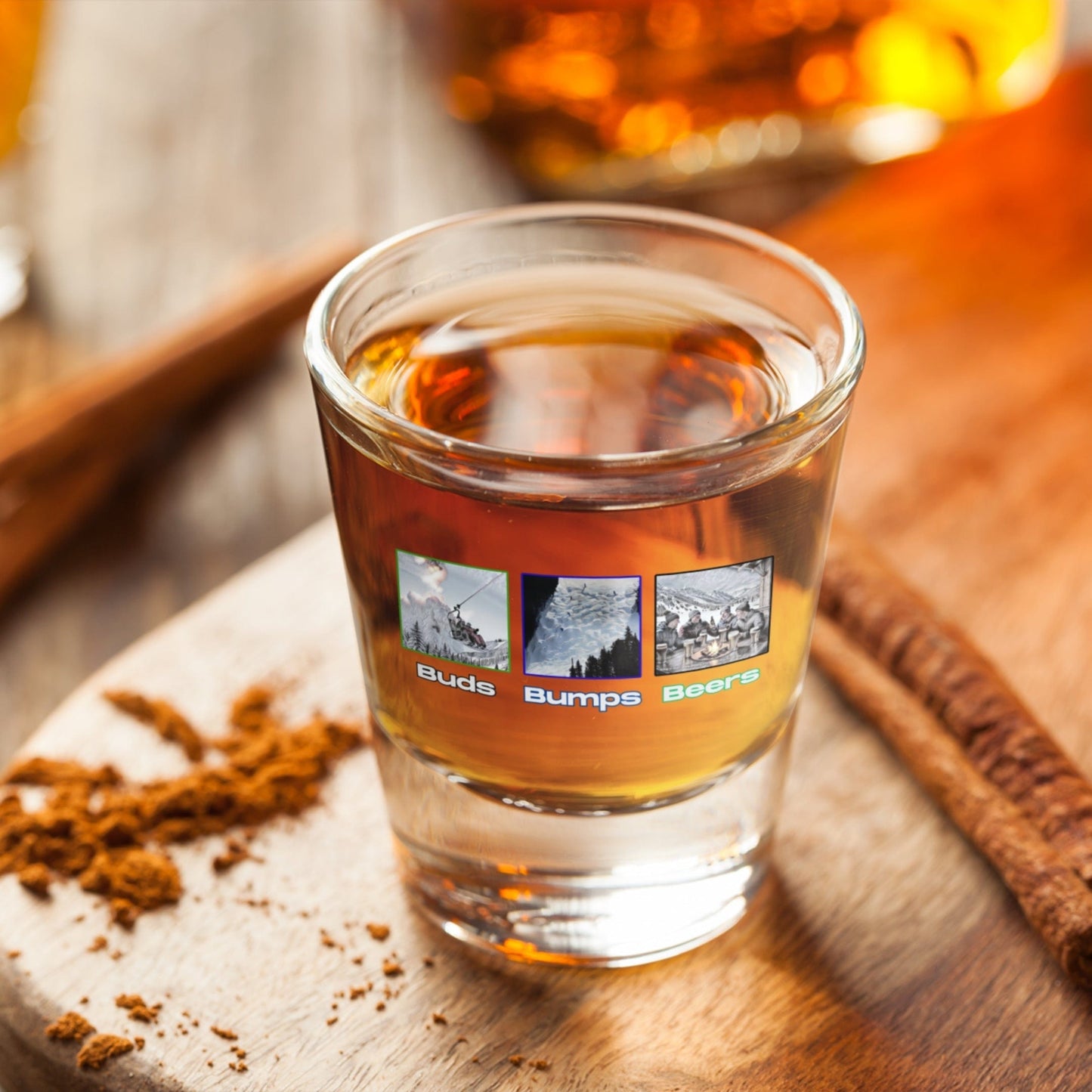 Buds Bumps Beers 1.5oz Shot Glass