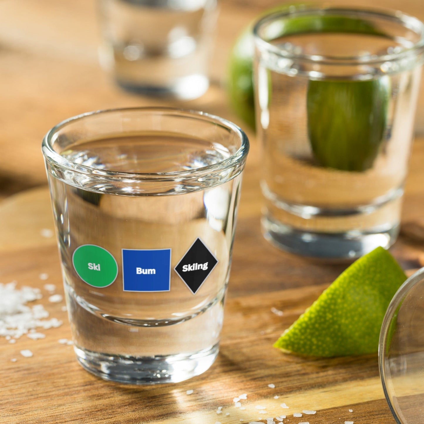 Ski Bum Skiing 1.5oz Shot Glass