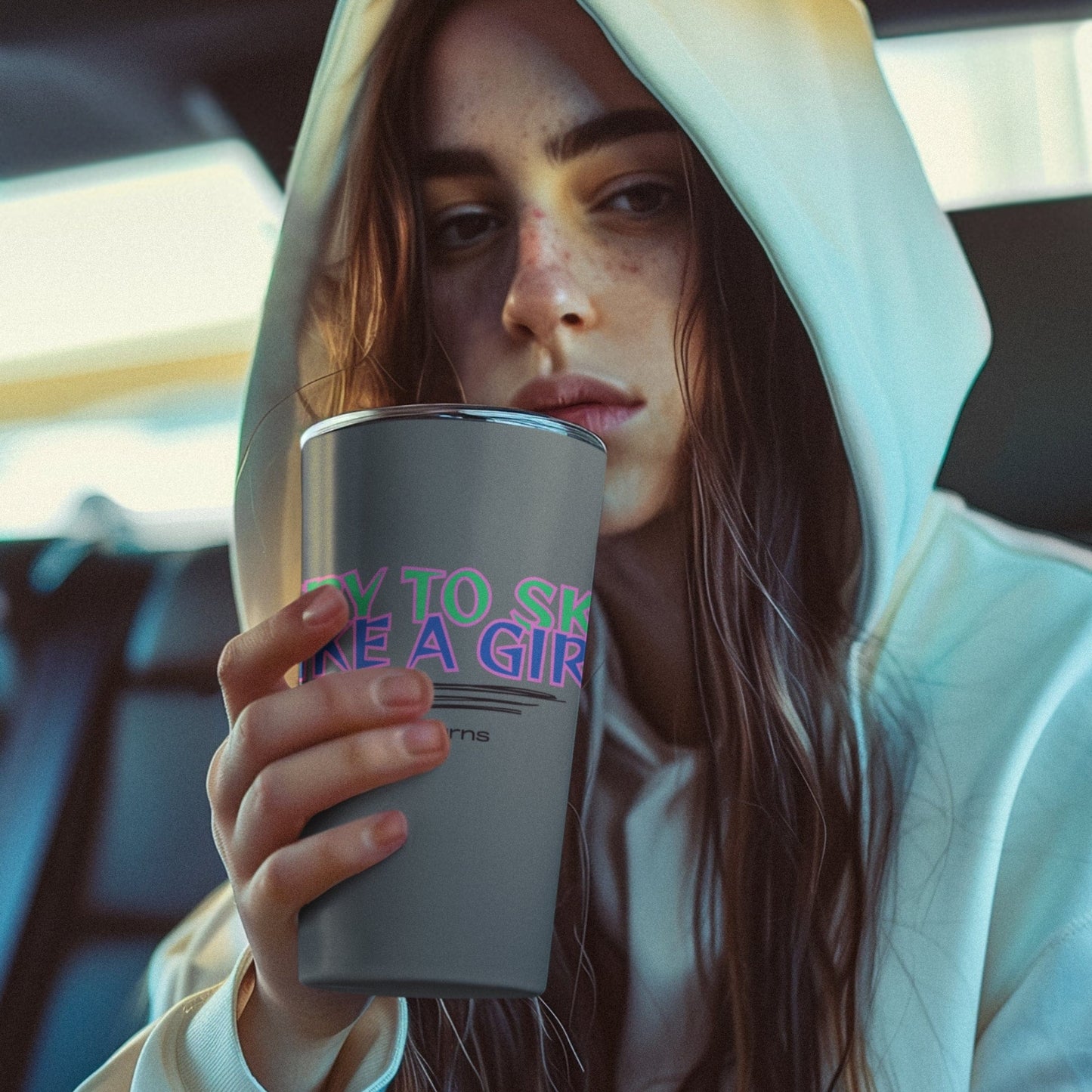 Try to Ski Like a Girl 20oz Tumbler