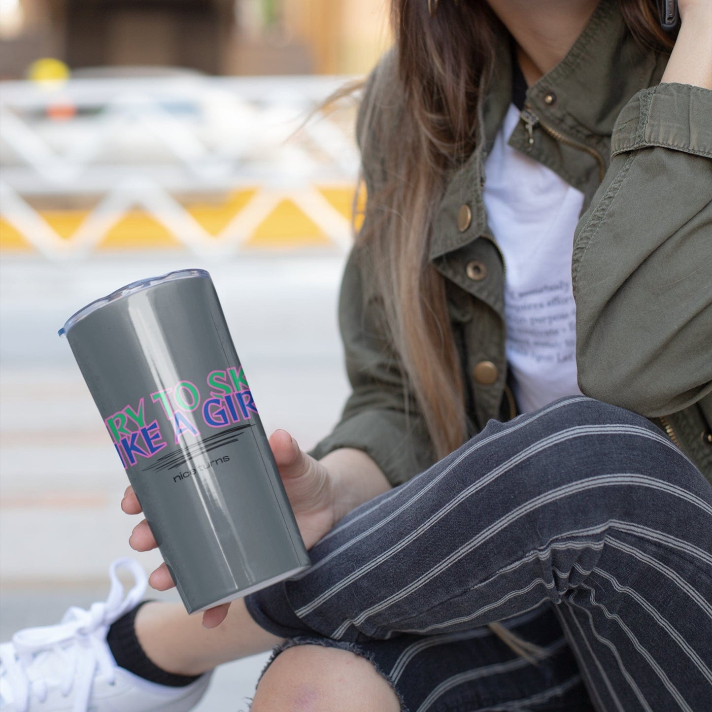 Try to Ski Like a Girl 20oz Tumbler