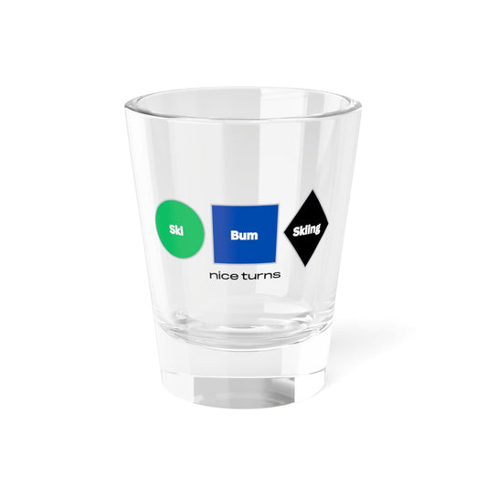 Ski Bum Skiing 1.5oz Shot Glass