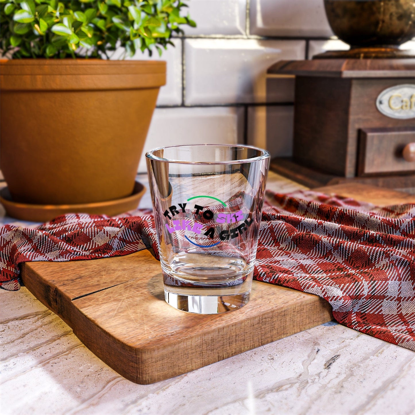 Try to Ski Like a Girl 1.5oz Shot Glass