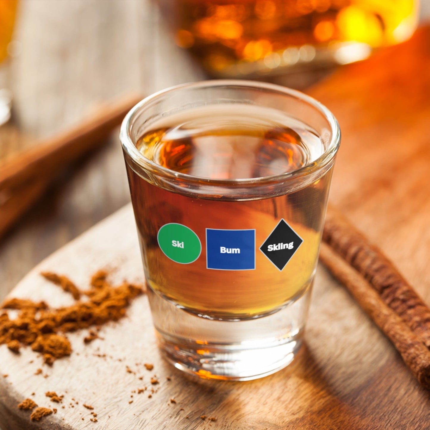 Ski Bum Skiing 1.5oz Shot Glass