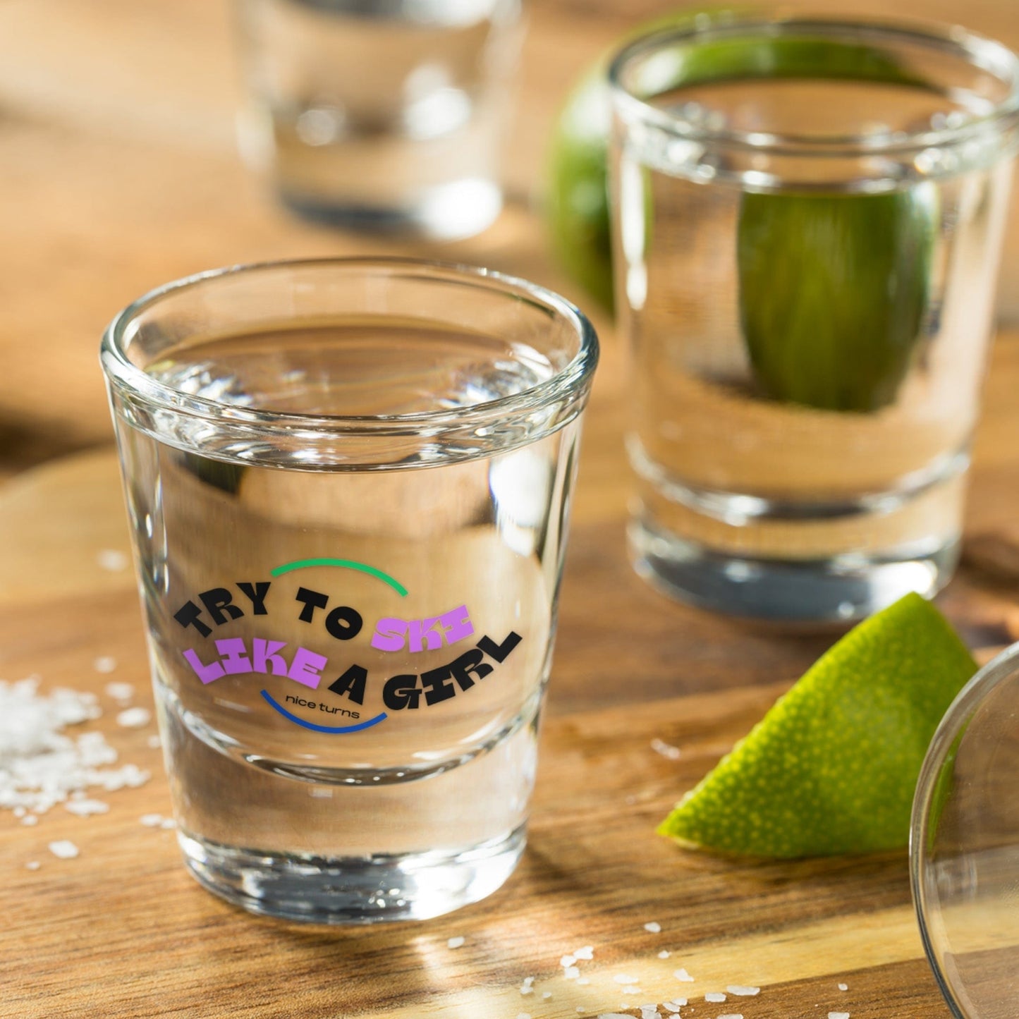 Try to Ski Like a Girl 1.5oz Shot Glass